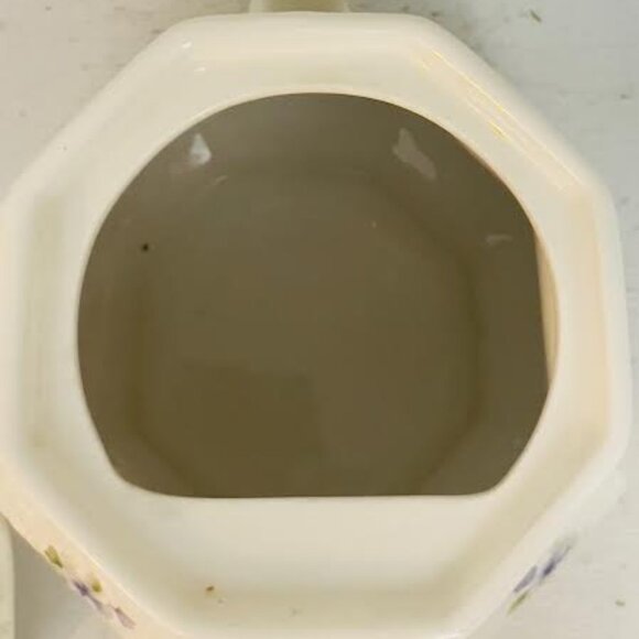 Vintage Sadler Windsor Pansy Tea Pot Lattice Trellis Embossed Floral Basketweave - Picture 5 of 9